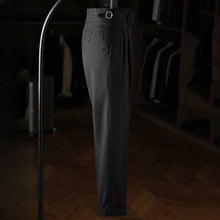 Load image into Gallery viewer, Italian Casual Paris Buckle Straight Business Trousers
