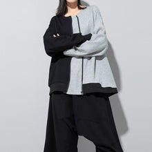 Load image into Gallery viewer, Women's Asymmetrical  Colorblock Loose Sweatshirt
