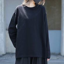 Load image into Gallery viewer, Pure Black Versatile Loose Long Sleeves
