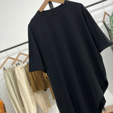 Load image into Gallery viewer, Mid-length Irregular Bevel Hem Cotton T-shirt
