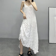 Load image into Gallery viewer, Pleated V-neck Suspender Dress Bottoming Dress
