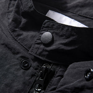 Workwear Loose Windproof Stand Collar Jacket