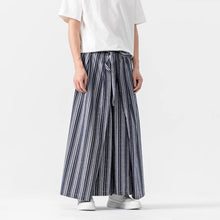 Load image into Gallery viewer, Vintage Striped Linen Thin Loose Wide Leg Culottes
