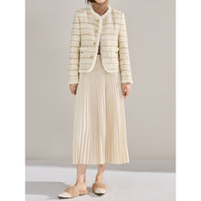 Load image into Gallery viewer, Women's High-waisted Loose Pleated Midi Skirt
