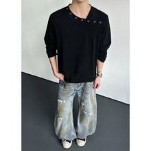 Load image into Gallery viewer, Japanese Retro Crossover Neck T-shirt
