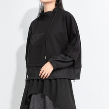 Load image into Gallery viewer, Fake Two-piece Stand-up Collar Casual Sweatshirt
