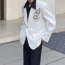 Load image into Gallery viewer, Sequined 3D Embroidered Suit Jacket

