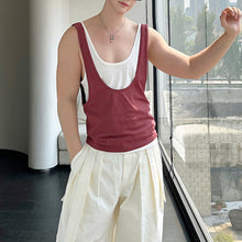 Load image into Gallery viewer, Contrast Color Layered Casual Sleeveless Vest
