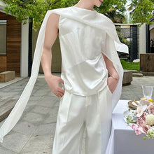 Load image into Gallery viewer, Loose-fitting Sleeveless Top with Ribbon-tie Detailing
