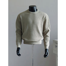 Load image into Gallery viewer, Striped Crew Neck Textured Knit Sweater
