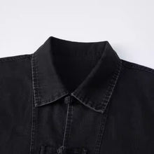 Load image into Gallery viewer, Denim Loose Button-Up T-Shirt

