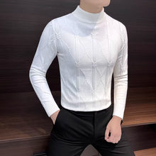 Load image into Gallery viewer, Mid-neck Slim-fit Knit Base Sweater

