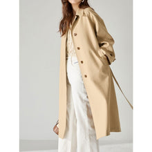 Load image into Gallery viewer, Breathable Long Lightweight Linen Rayon Draped Trench Coat
