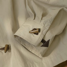 Load image into Gallery viewer, Horn Buttoned Loose Pointed Collar Shirt
