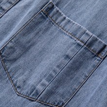 Load image into Gallery viewer, Denim Loose Thin Retro Workwear T-shirt
