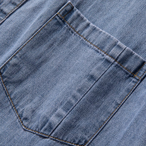 Denim Loose Thin Retro Workwear T-shirt