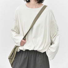 Load image into Gallery viewer, Women’s Japanese Lantern Hem Elastic Waistband Shirt
