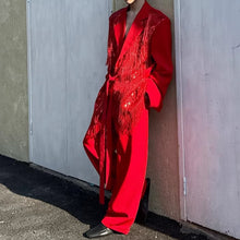 Load image into Gallery viewer, Stage Party Tassel Sequined Blazer
