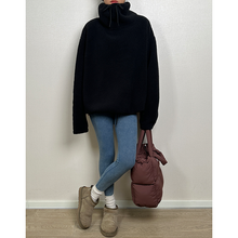 Load image into Gallery viewer, Turtleneck Lamb Wool Loose Pullover Sweatshirt
