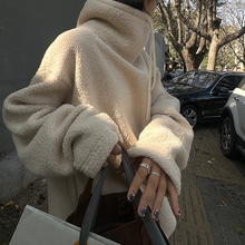 Load image into Gallery viewer, Turtleneck Lamb Wool Loose Pullover Sweatshirt
