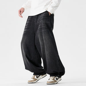 Retro Loose Straight Casual Wide-leg Pants