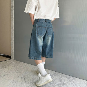 American Retro Washed Casual Wide-leg Scimitar Pants