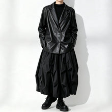 Load image into Gallery viewer, Japanese Loose Soft PU  Leather Blazer Jacket
