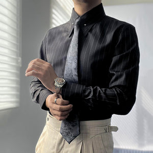 Striped Slim-fit Casual Wrinkle-free Shirt