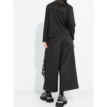 Load image into Gallery viewer, Women's Floral Scarf Detail Elastic-waist Wide-leg Pants
