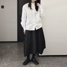 Load image into Gallery viewer, Stand-up Collar Loose Solid Color Shirt
