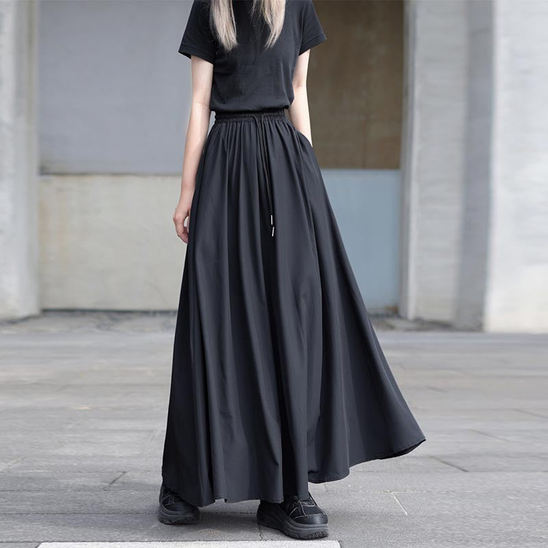 High Waist Long Loose Casual Skirt