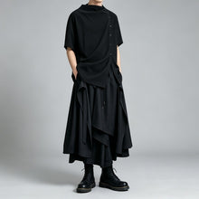 Load image into Gallery viewer, Japanese Loose Shirt and Asymmetrical Skirt-Pants Two-piece Set
