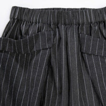 Load image into Gallery viewer, Women‘s Vertical Striped Wide-leg Cropped Trousers
