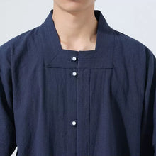 Load image into Gallery viewer, Cotton Three Quarter Sleeve Zen Cardigan Shirt
