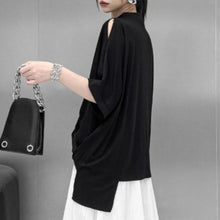 Load image into Gallery viewer, Women's Cross-over Hem Zipper T-shirt
