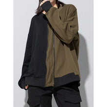 Load image into Gallery viewer, Women's Asymmetrical  Colorblock Loose Sweatshirt
