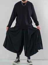 Load image into Gallery viewer, Multi-layered Pleated Cropped Wide-leg Pants Hakama
