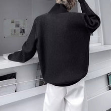 Load image into Gallery viewer, Retro Striped V-neck Diagonal Button Knit Cardigan
