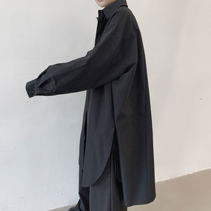 Dark Side Slit Long Sleeve Shirt