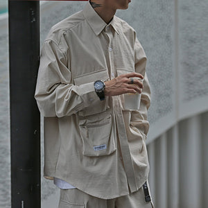 Japanese Loose Multi-pocket Shirt