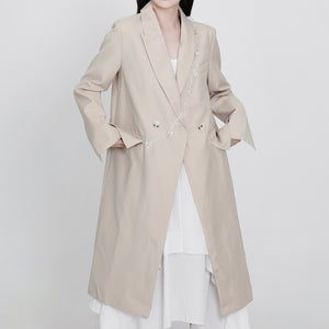 Autumn And Winter All-match Simple Neutral Mid-length Windbreaker