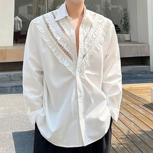 French Cutout Lace Shirt