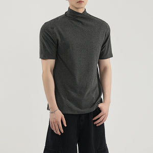 Straight Shoulder Jumpsuit Collar Knitted Slim Fit T-shirt