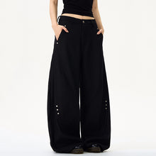 Load image into Gallery viewer, American Retro Rivet Stitching Deconstructed Scimitar Pants
