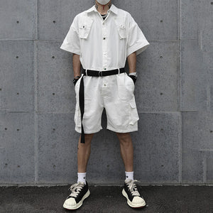 Summer Retro Cargo Jumpsuit