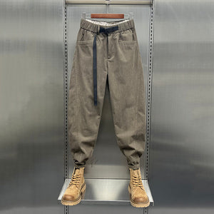 Loose Waistband Corduroy Casual Pants