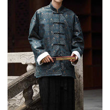 Load image into Gallery viewer, Stand-up Collar Brocade Sea Pattern Jacket
