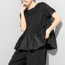 Load image into Gallery viewer, Irregularly Spliced Loose T-shirt
