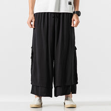Load image into Gallery viewer, Japanese Style Cotton and Linen Side Strap Two-piece Culottes
