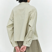 Load image into Gallery viewer, Women's Line Embroidered Collared Shirt
